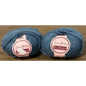 Louisa Harding Grace Silk & Wool Yarn Turquoise 50% Merino Silk DK 2 Balls Italy